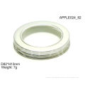 H13mm Aluminium Bottle Caps , Alu Cap With Pet / Pvc Open Window Apple024_82